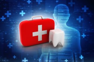 Image of a dental emergency kit model